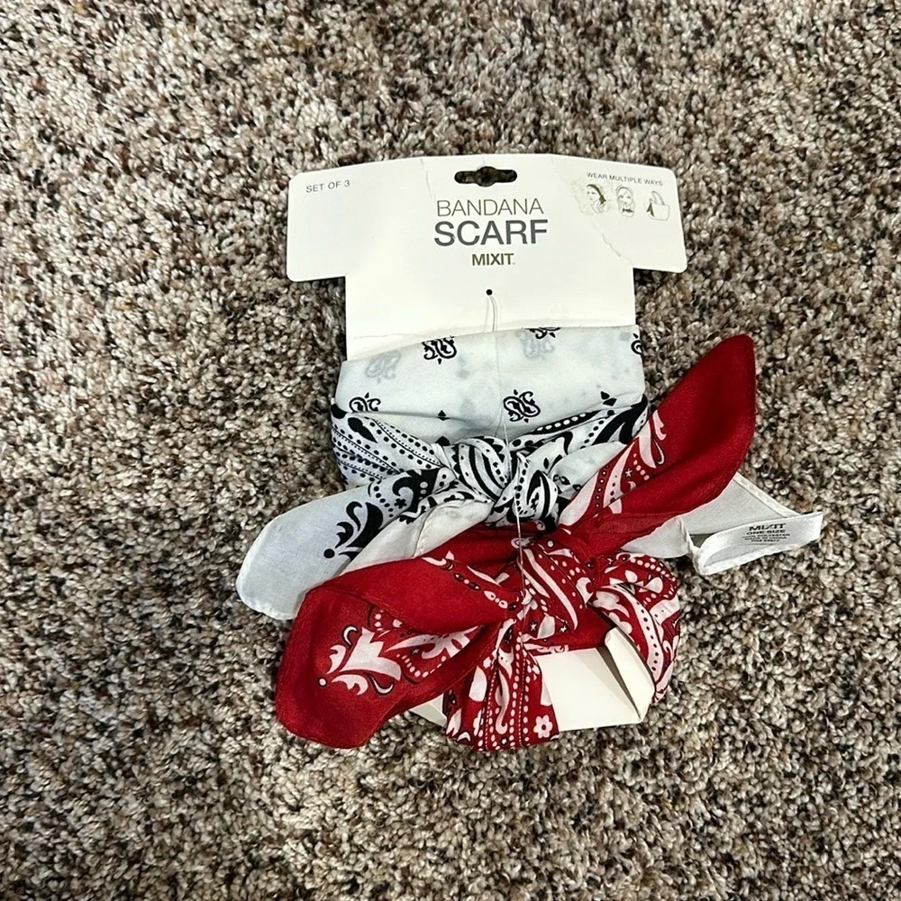 SET OF 3 BANDANA SCARF